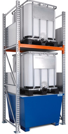 [305414] Regal za shranjevanje IBC posod | 2 nivoja za 2x IBC po 1000 litrov | K2-I